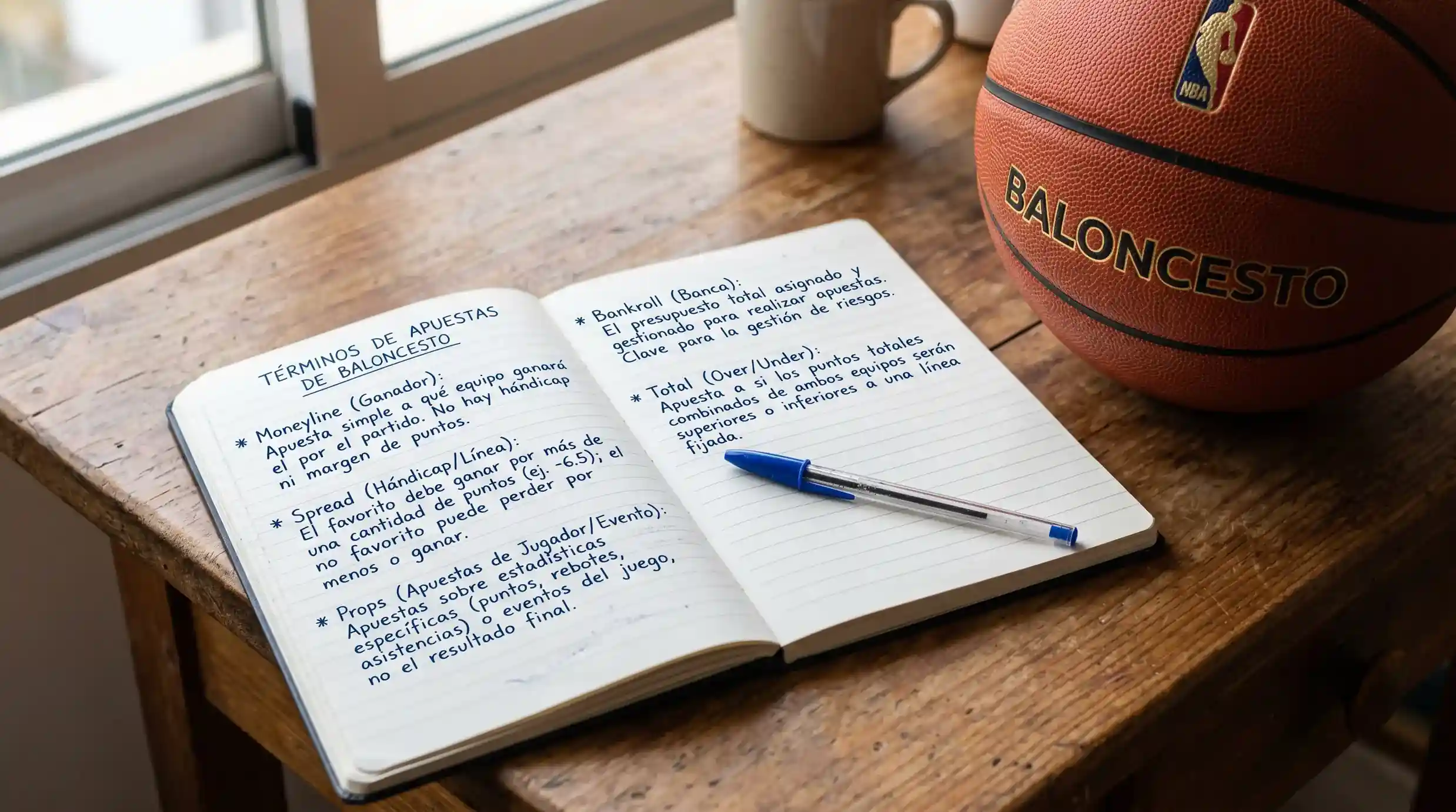 Glosario de apuestas NBA para principiantes en español